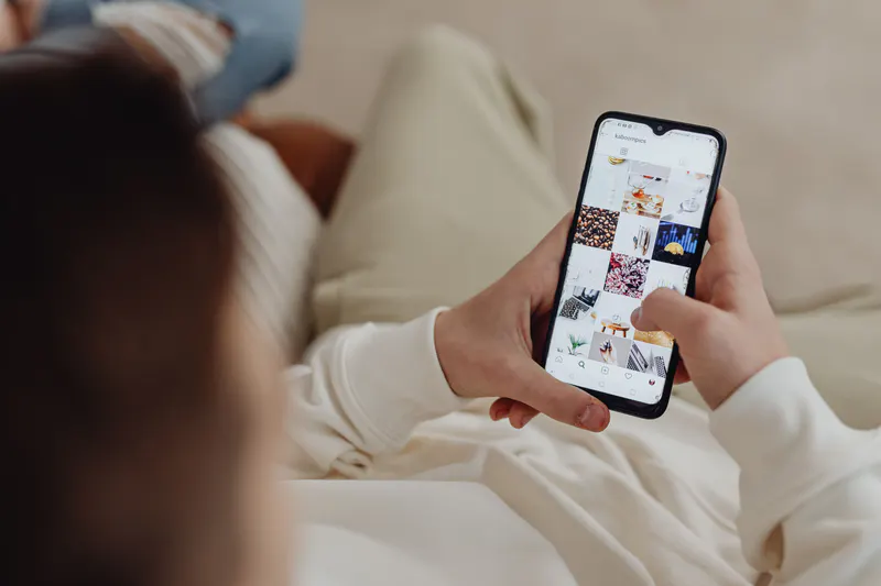 browsing instagram